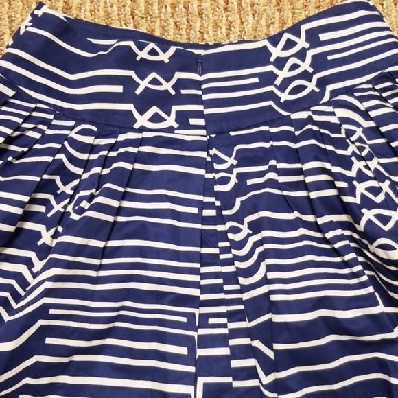 Anthropologie Maeve blue/white full skirt - Picture 5 of 5